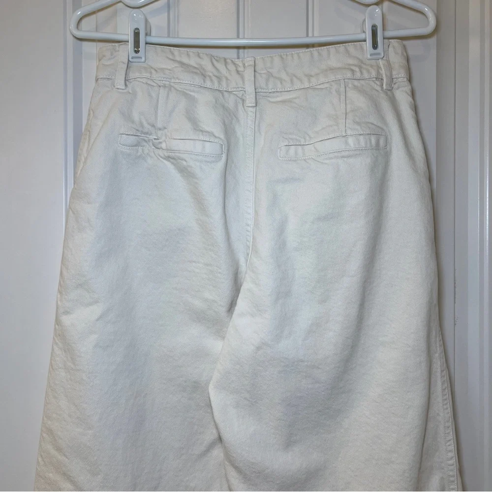 Zara Women’s‎ Ivory Cargo Pants Pockets 90’s Y2K Women’s Size XS - Picture 9 of 16